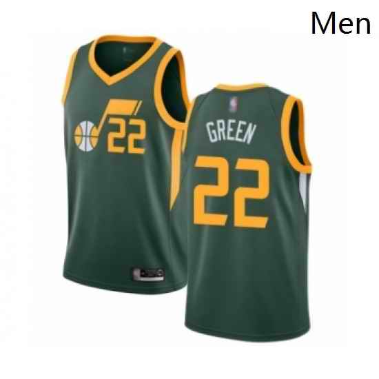 Mens Utah Jazz 22 Jeff Green Swingman Jersey Earned Edition
